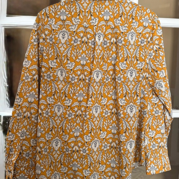 Talbots Yellow Floral Button Down Shirt - Picture 2 of 7